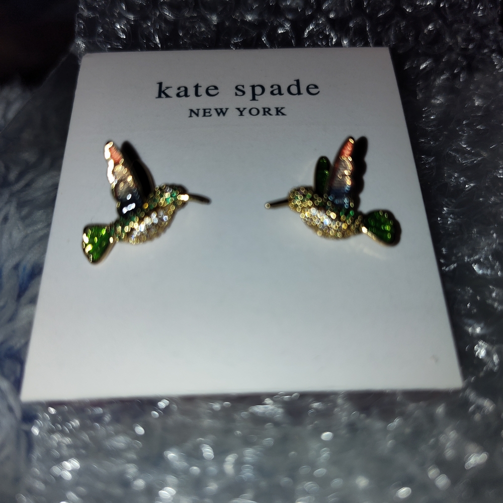 Kate Spade Multicolor Hummingbird Earrings - Picture 2 of 3